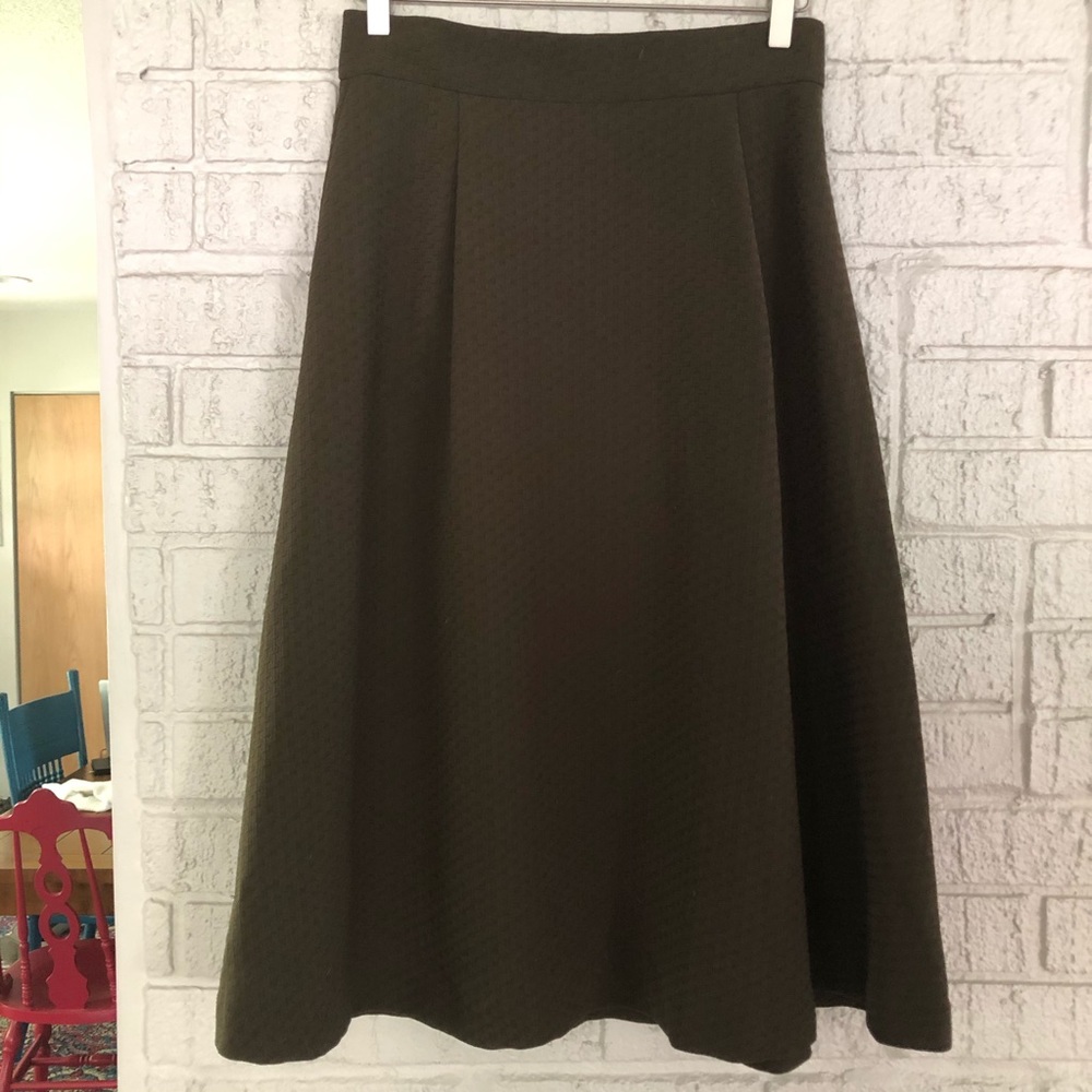 NY and Company Olive Midi Skirt